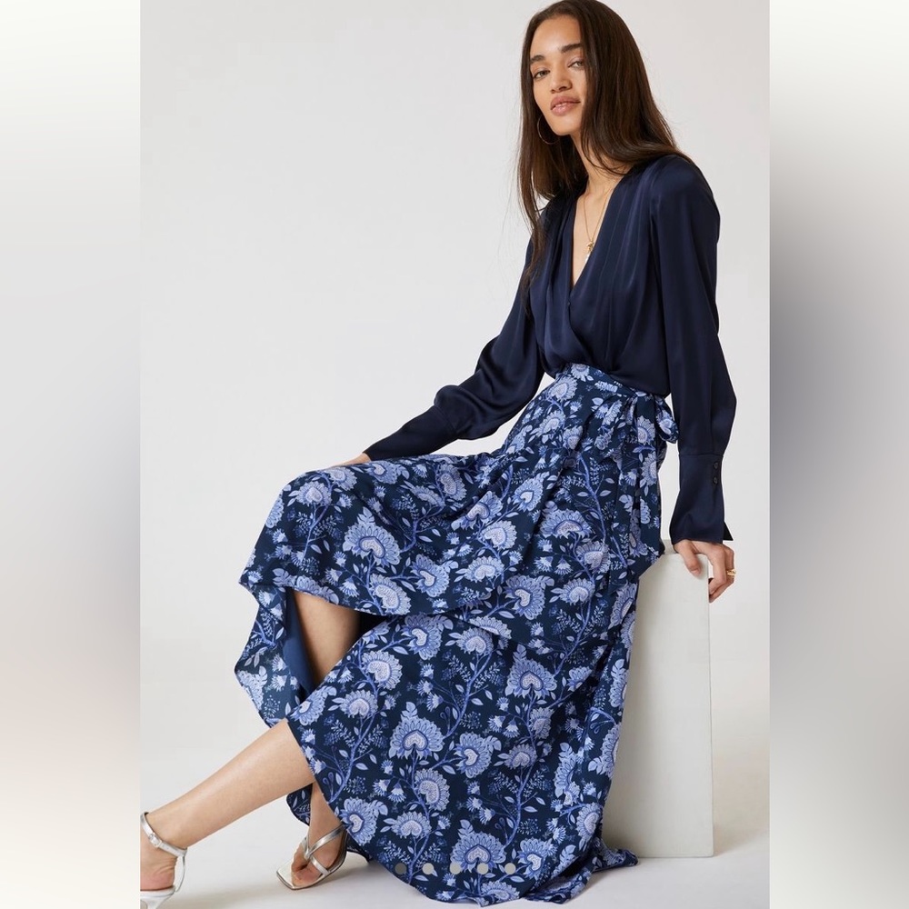 HUTCH PRINTED WRAP MAXI SKIRT - Picture 8 of 9